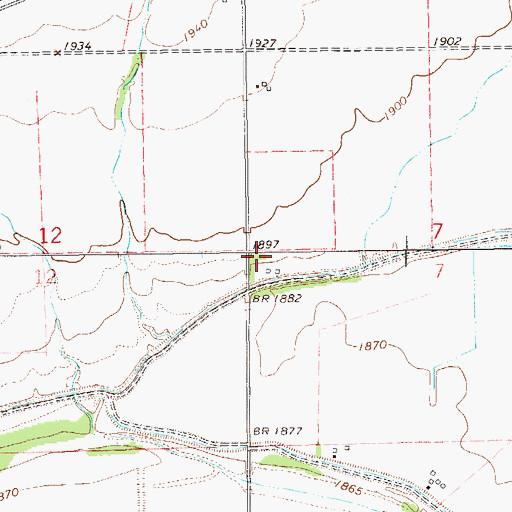 Topographic Map of Township of Buford, ND