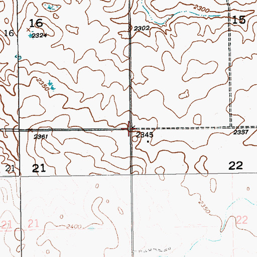 Topographic Map of Township of Good Luck, ND