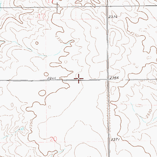 Topographic Map of Township of Hebron, ND