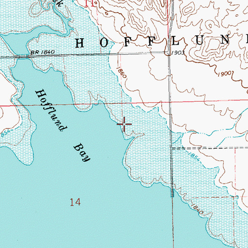 Topographic Map of Township of Hofflund, ND