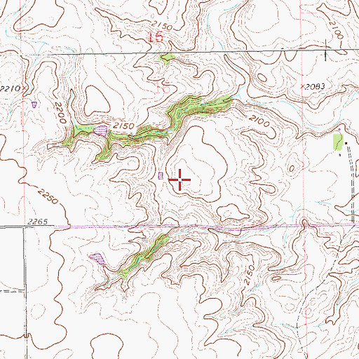 Topographic Map of Township of Missouri Ridge, ND