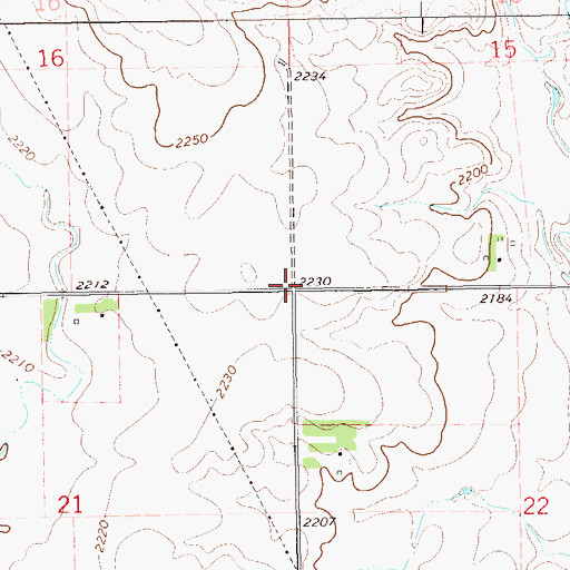 Topographic Map of Township of Mont, ND