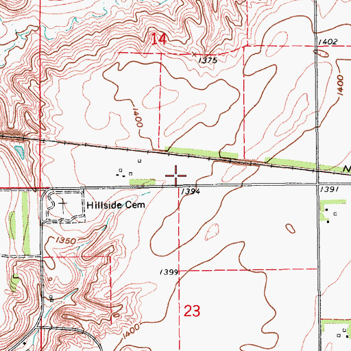 Topographic Map of Township of Valley, ND