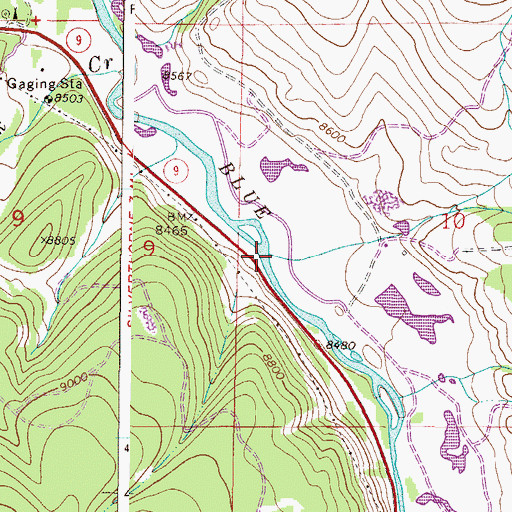 Topographic Map of Pioneer Creek, CO