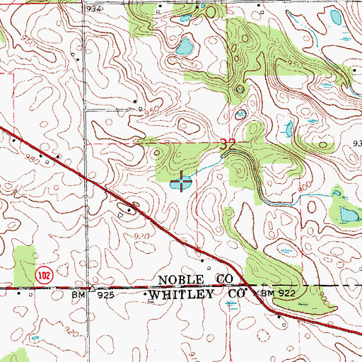 Topographic Map of Clouse Lake, IN