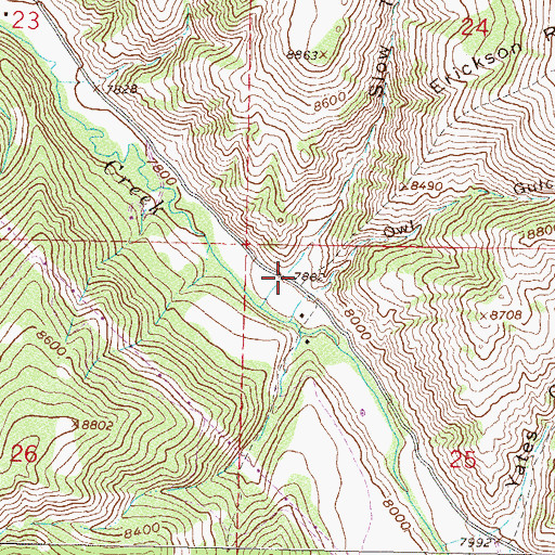 Topographic Map of Slow Trail Gulch, CO