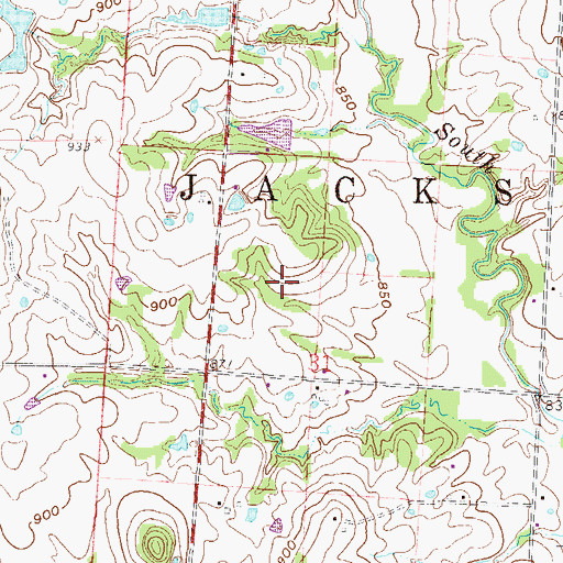 Topographic Map of Lundy Cemetery, MO