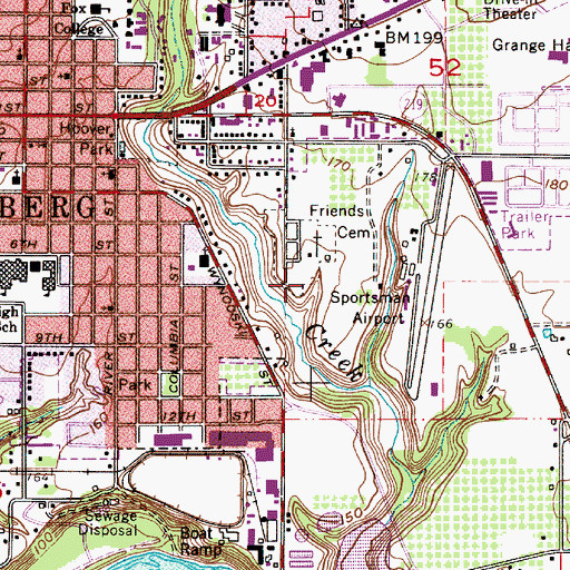 Topographic Map of Fernwood Pioneer Cemetery, OR