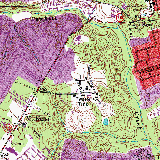 Topographic Map of Bon Air School for Girls, VA