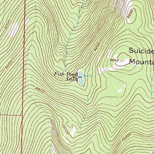 Topographic Map of Fish Pond Lake, CO