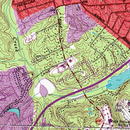Topographic Map of Buford Road Baptist Church, VA