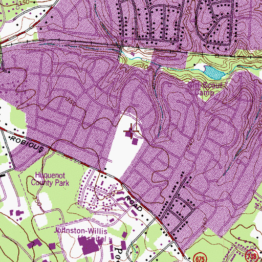 Topographic Map of Greenfield Elementary School, VA