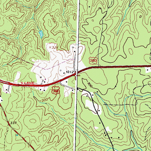 Topographic Map of Hebron Church (historical), VA