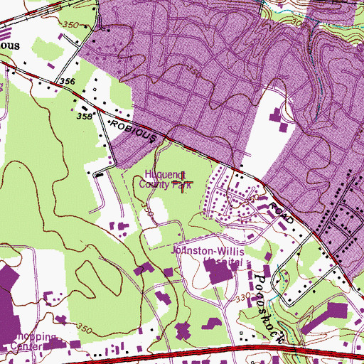 Topographic Map of Huguenot Park, VA