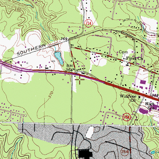 Topographic Map of Ivymont Square Shopping Center, VA