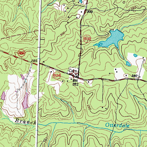 Topographic Map of Mount Hermon Cemetery, VA