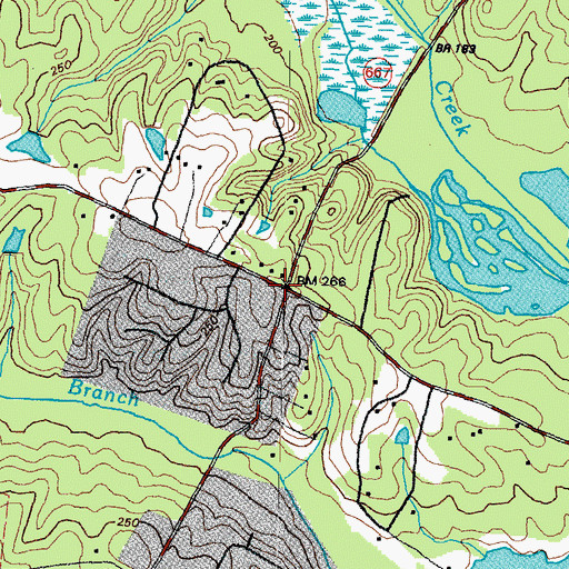 Topographic Map of Otterdale, VA