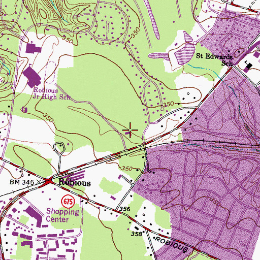 Topographic Map of Saint Matthias Episcopal Church, VA