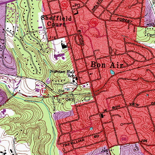Topographic Map of Saint Michaels Episcopal Church, VA