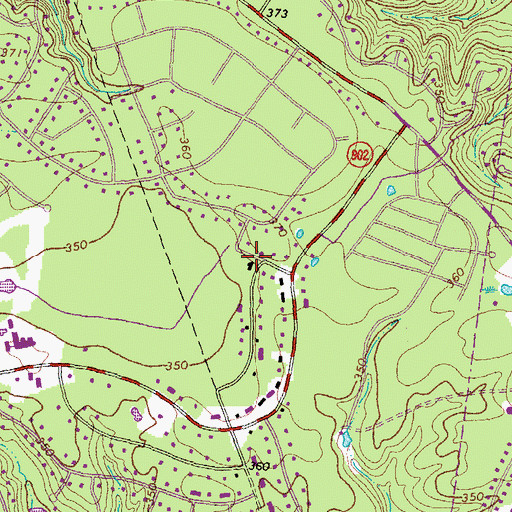 Topographic Map of Salisbury, VA