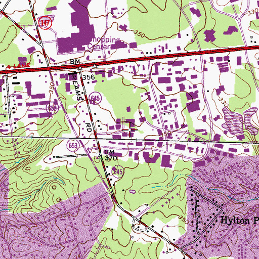 Topographic Map of Sixty West Commercial Plaza, VA