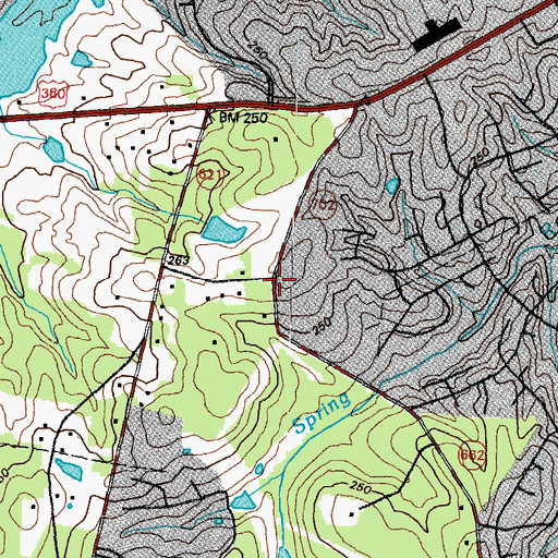 Topographic Map of Swift Creek Baptist Church, VA