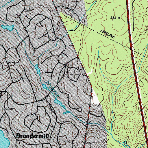 Topographic Map of Swift Creek Middle School, VA