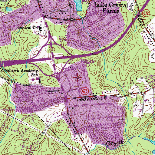 Topographic Map of Arrowhead, VA