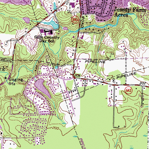 Topographic Map of Bellmont Mill (historical), VA