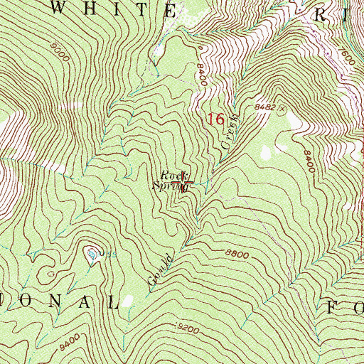 Topographic Map of Rock Spring, CO
