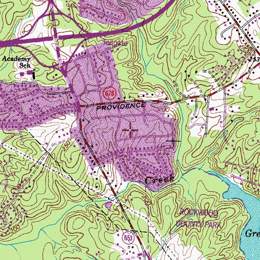 Topographic Map of Chestnut Hill, VA