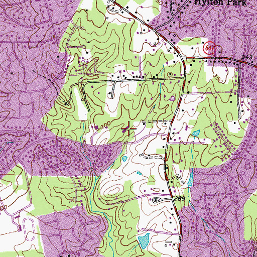 Topographic Map of Church of the Epiphany, VA