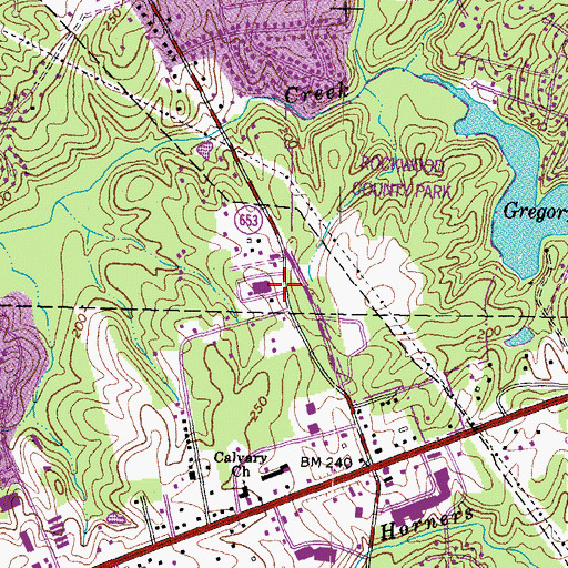 Topographic Map of Clover Hill Baptist Church, VA