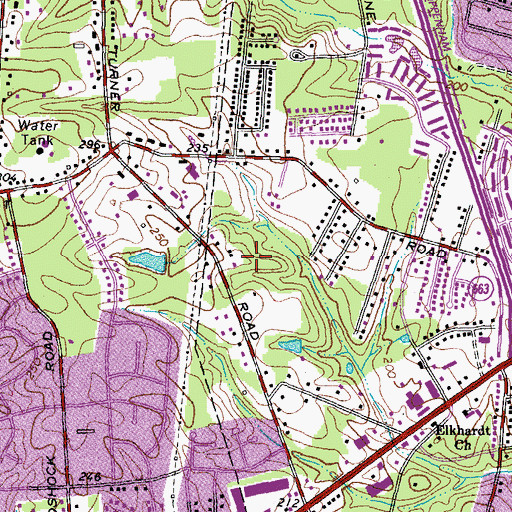 Topographic Map of Cloverleaf Mall Shopping Center, VA