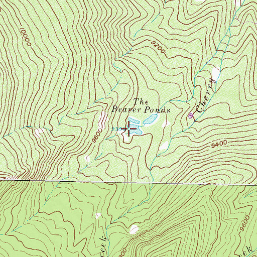 Topographic Map of The Beaver Ponds, CO