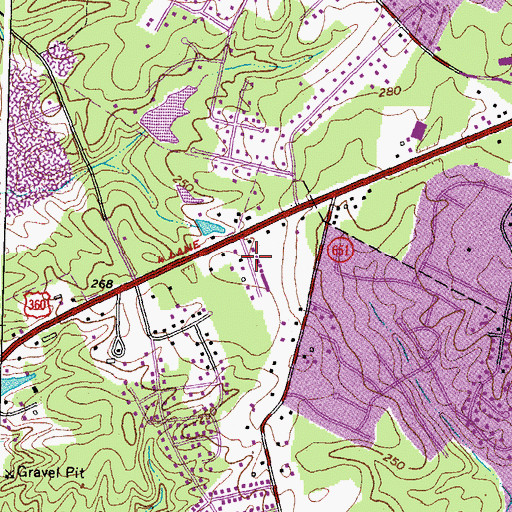 Topographic Map of Genito Estates, VA