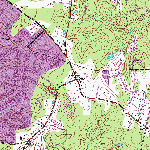 Topographic Map of Good News Free Will Baptist Church, VA