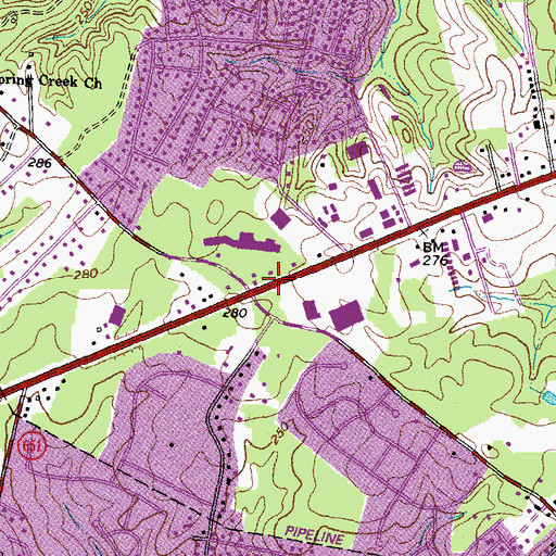 Topographic Map of Horner Store (historical), VA