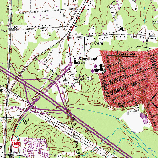 Topographic Map of Howlett Park, VA