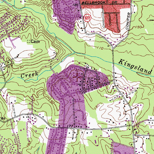 Topographic Map of Indian Springs, VA