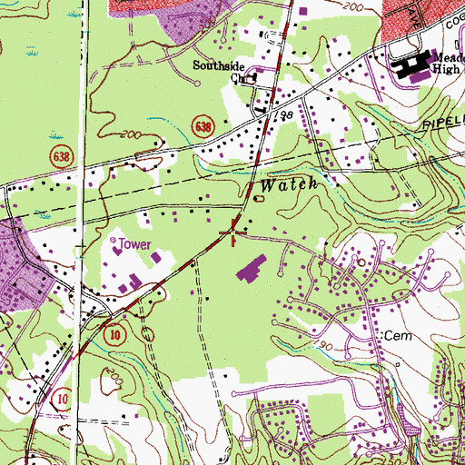 Topographic Map of Irongate Village Shopping Center, VA