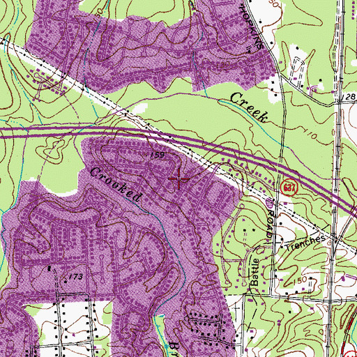 Topographic Map of Kendale, VA