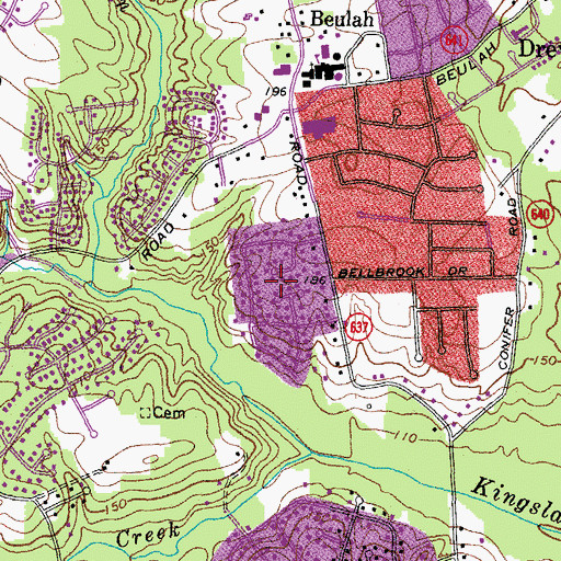 Topographic Map of Kimberly Acres, VA