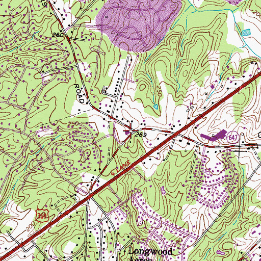 Topographic Map of La Prade Branch Chesterfield County Library, VA