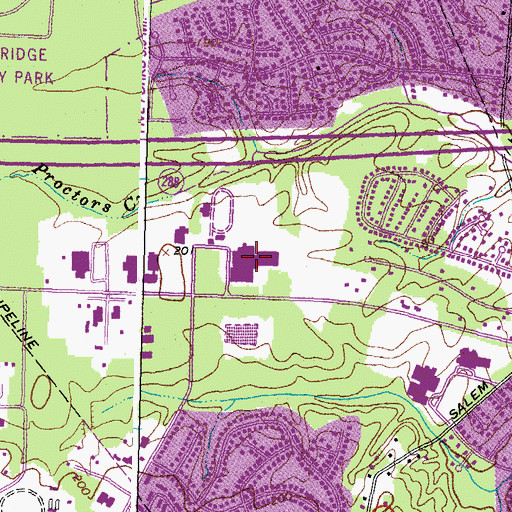 Topographic Map of Lloyd C Bird High School, VA