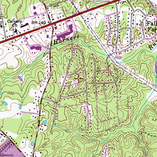 Topographic Map of Mayfair Estates, VA