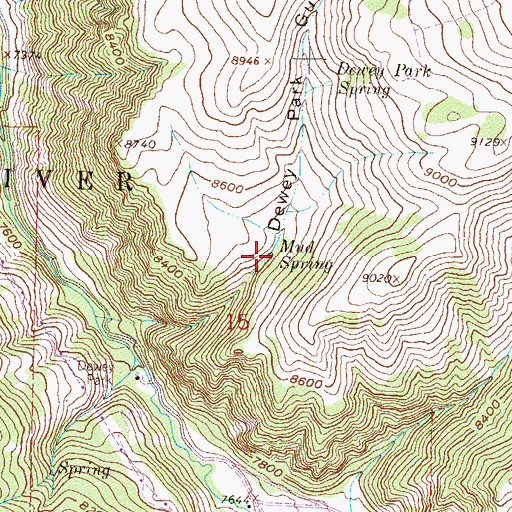 Topographic Map of Mud Spring, CO