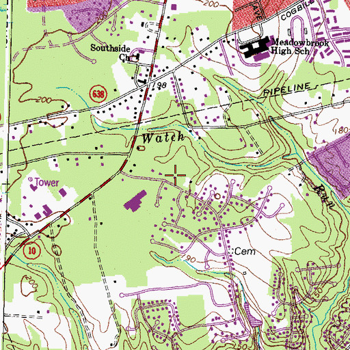 Topographic Map of New Covenant Presbyterian Church, VA