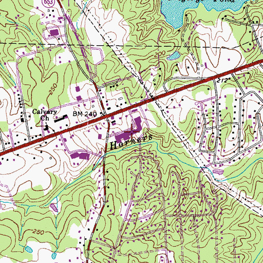 Topographic Map of Oxbridge Square Shopping Center, VA