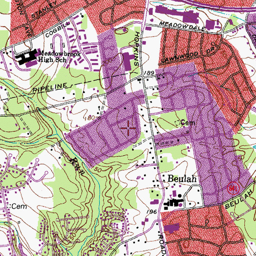 Topographic Map of Pebble Spring, VA